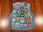 Vintage 90's Travel Patch Tourist Denim Tour Vest - CobbleStore Vintage