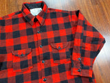 Vintage 70's Johnson Wool Red Plaid Lumberjack Shirt Jacket - CobbleStore Vintage