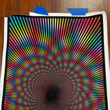 Vintage 80's Cosmic Fantasy Blacklight Velvet Felt Funky Poster