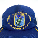 Vintage 90's Bass Anglers Fishing Pinstripe Hat