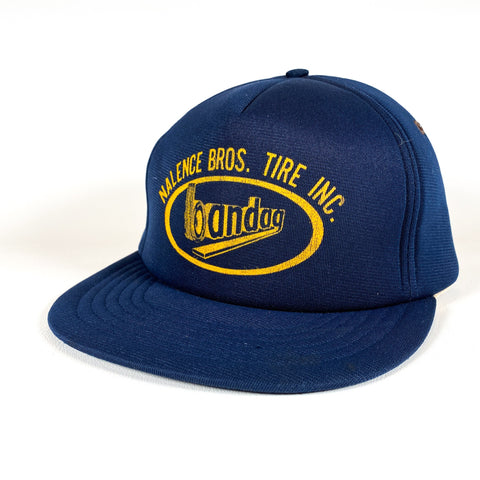 Vintage 80's Bandag Malense Bros Tire Trucker Hat