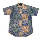 Vintage 90's Nautica Floral Hawaiian Pattern Button Down Short Sleeve Shirt