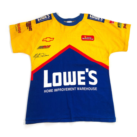 Vintage 1997 Lowes Racing All Over Print Mike Sinner Nascar T-Shirt - CobbleStore Vintage