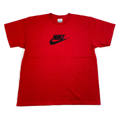 Vintage 90's Nike Swoosh Spellout Silver Tag Red T-Shirt
