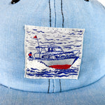 Vintage 50's Blue Sailing Boating Nautical Hat