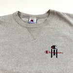 Vintage 90's Champion Spellout Grey Crewneck Sweatshirt
