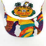 Vintage 80's Virginia State Fair TRopical Parrot Head Floral Hat