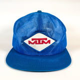 Vintage 80's MTM Blue Made in USA K Products Trucker Hat