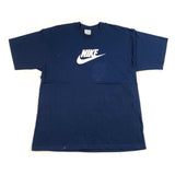Vintage 90's Nike Swoosh Spellout Silver Tag Blue T-Shirt