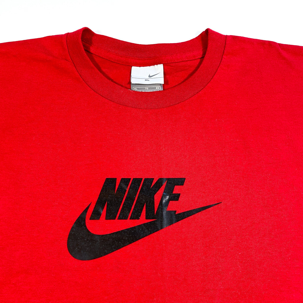Rare Vintage NIKE Swoosh Definition Just Do It Spell Out T Shirt 90s Red  YTH XL
