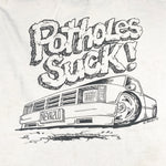 Vintage 1997 Drop Em Wear Low Rider Truck Potholes Suck T-Shirt