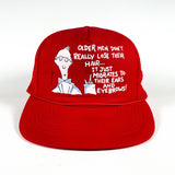 Vintage 80's Hallmark Old Man Bald Cuy Professor Card Hat