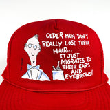 Vintage 80's Hallmark Old Man Bald Cuy Professor Card Hat