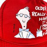 Vintage 80's Hallmark Old Man Bald Cuy Professor Card Hat