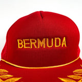 Vintage 80's Bermuda Scrambled Eggs Rope Trucker Hat