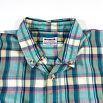 Vintage 90's Green Plaid McGregor Button Down Short Sleeve Shirt