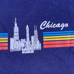 Vintage 80's Chicago Illinois Souvenir Rainbow Stripe T-Shirt