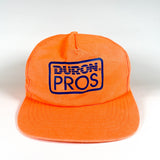 Vintage 80's Duron Pros Painter Safety Orange USA Made Hat 2