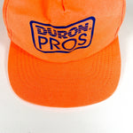 Vintage 80's Duron Pros Painter Safety Orange USA Made Hat 2