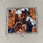 Vintage 90's Texas Horse Wild and Free Equestrian T-Shirt