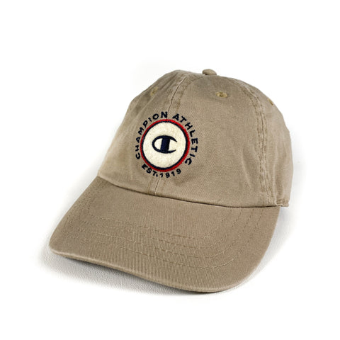 Vintage 90's Champion Brand Tan Dad Hat