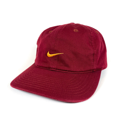 Vintage 90's Nike Swoosh Maroon Snapback Hat
