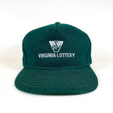 Vintage 90's Virginia Lottery Green Williamsburg Lotto Snapback Hat