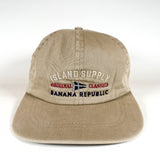 Vintage 90's Banana Republic Island Supply Leather Strapback Safari Hat
