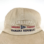 Vintage 90's Banana Republic Island Supply Leather Strapback Safari Hat