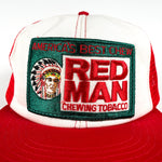 Vintage 80's Red Man Chew Tobacco Trucker Hat