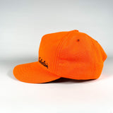 Vintage 90's Cabelas Fishing Safety Orange Fish Hat
