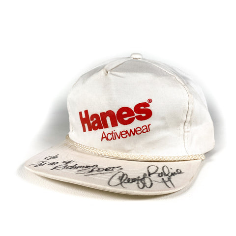 Vintage 90's Hanes Activewear Nascar White Promo Hat
