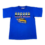 Vintage 90's Nascar Embroidered Race Car Blue T-Shirt