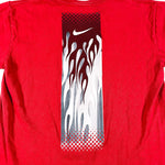 Vintage 90's Nike Red Silver Tag Flames T-Shirt