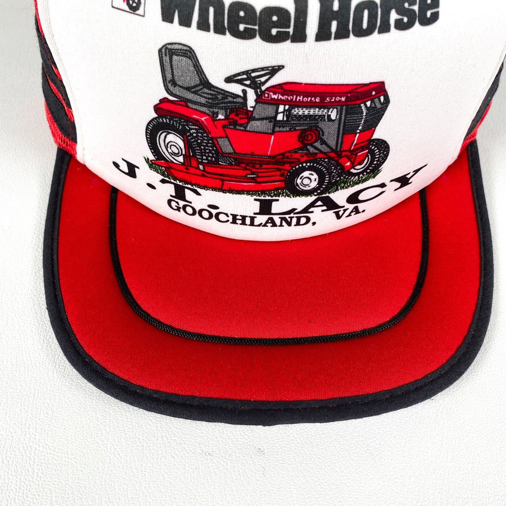 Vintage 80's Wheel Horse Lawn Mower JT Lacy 3 Stripe Trucker Hat –  CobbleStore Vintage