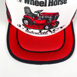 Vintage 80's Wheel Horse Lawn Mower JT Lacy 3 Stripe Trucker Hat - CobbleStore Vintage