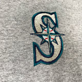 Vintage 90's Seattle Mariners Logo Embroidered Gray Baseball T-Shirt