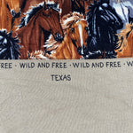 Vintage 90's Texas Horse Wild and Free Equestrian T-Shirt