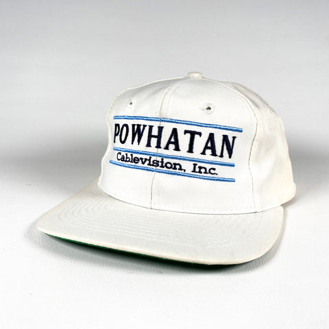 Vintage 90's Powhatan Cablevision Split Bar Cable TV Hat