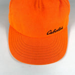 Vintage 90's Cabelas Fishing Safety Orange Fish Hat