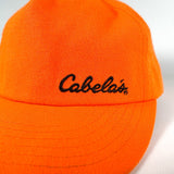 Vintage 90's Cabelas Fishing Safety Orange Fish Hat