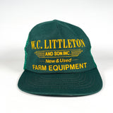 Vintage 80's Farming WC Littleton Made in USA Big Print Trucker Hat
