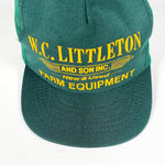 Vintage 80's Farming WC Littleton Made in USA Big Print Trucker Hat