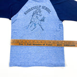 Vintage 70's Roosevelt School Ragland Baseball Triblend Velva Sheen T-Shirt