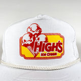 Vintage 90's Highs Ice Cream Dessert Richmond VA RVA Snapback Rope Hat