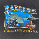 Vintage Y2K Harley Davidson Bayside Portsmouth VA T-Shirt