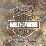 Vintage 90's Harley Davidson Tie Dye Dallas Texas Biker T-Shirt