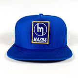 Vintage Mazda Logo Blue Snapback Trucker Hat