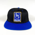Vintage Mazda Logo Black Blue Snapback Hat