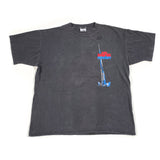Vintage 90's Hafta Play Ice Hockey Faded Black T-Shirt